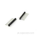 Cabeçalho de pino de 3,5 mm de fileira única reta 8P